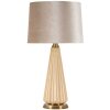 Lampe de table Perly Ø36,5x68,5cm Verre Or Tissu