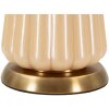 Lampe de table Perly Ø36,5x68,5cm Verre Or Tissu