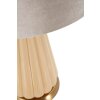 Lampe de table Perly Ø36,5x68,5cm Verre Or Tissu