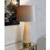 Lampe de table Perly Ø36,5x68,5cm Verre Or Tissu
