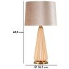 Lampe de table Perly Ø36,5x68,5cm Verre Or Tissu