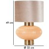 Lampe de table Perly Ø33x49 cm Verre, Fer, Nacre et Or