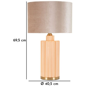 Mauro Ferretti Lampe de table Perly Ø40,5x69,5cm verre doré E27 40W
