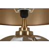 Lampe de table Praga verre fer tissu marron doré 40,5x57cm E27 40W max