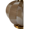 Lampe de table Praga verre fer tissu marron doré 40,5x57cm E27 40W max