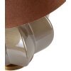 Lampe de table Praga verre fer tissu marron doré 40,5x57cm E27 40W max