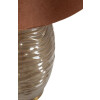 Lampe de table Prague verre fer tissu marron doré 45,5x79cm E27 40W max