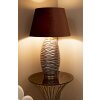 Lampe de table Prague verre fer tissu marron doré 45,5x79cm E27 40W max