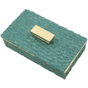 Mauro Ferretti Boîte de rangement Grent 18,8x6,4x10,8 cm vert-doré