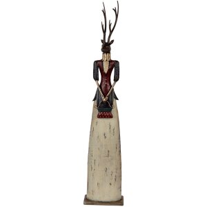 Figurine Décorative Cerf Dame Métal 86cm Clayre & Eef