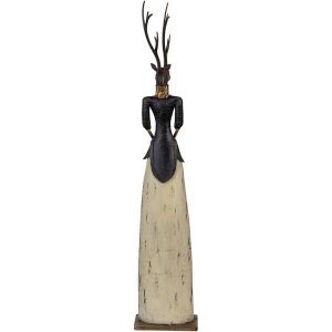 Figurine Décorative Cerf Dame Métal 86cm Clayre & Eef