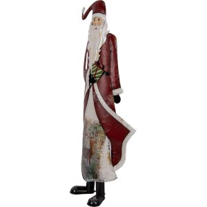 Père Noël Clayre & Eef 33x16x85 cm Métal Rouge et Blanc
