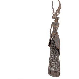 Clayre & Eef Renne en Métal Marron-Gris 81 cm avec Cœur Vintage