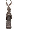 Clayre & Eef Renne en Métal Marron-Gris 81 cm avec Cœur Vintage