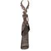 Clayre & Eef Renne en Métal Marron-Gris 81 cm avec Cœur Vintage