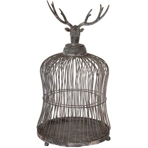 Cage Décorative Tête de Cerf Vintage Clayre & Eef 26x50cm