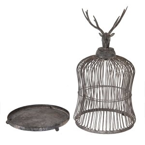 Cage Décorative Tête de Cerf Vintage Clayre & Eef 26x50cm