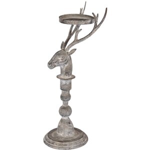 Clayre & Eef 6Y5838 Bougeoir Cerf Gris Antique...