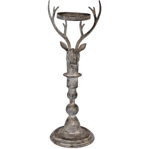 Clayre & Eef 6Y5838 Bougeoir Cerf Gris Antique...
