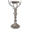Clayre & Eef 6Y5838 Bougeoir Cerf Gris Antique 17x14x42 cm