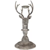 Bougeoir Cerf Gris Clayre & Eef 17x14x30 cm