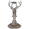 Bougeoir Cerf Gris Clayre & Eef 17x14x30 cm