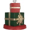 Porte-sapin Clayre & Eef Coffret Cadeau Ø44x54cm Vert, Rouge, Or