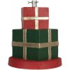 Porte-sapin Clayre & Eef Coffret Cadeau Ø44x54cm Vert, Rouge, Or