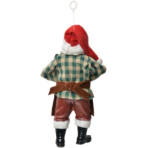 Ornement Noël Père Noël Clayre & Eef 9x6x17 cm Textile