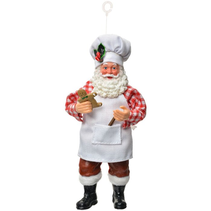 Clayre & Eef 66243 Père Noël Suspendu Boulanger 9x6x17 cm
