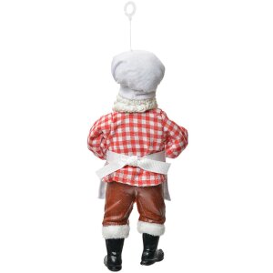 Clayre & Eef 66243 Père Noël Suspendu Boulanger 9x6x17 cm