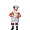 Clayre & Eef 66243 Père Noël Suspendu Boulanger 9x6x17 cm