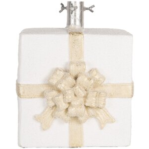 Support à sapin Clayre & Eef Coffret Cadeau Blanc-Doré