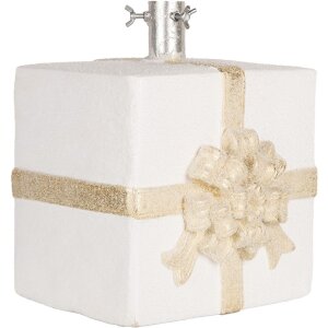 Support à sapin Clayre & Eef Coffret Cadeau Blanc-Doré