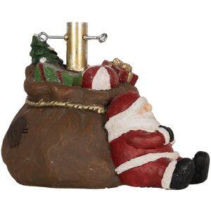 Clayre & Eef Support à Sapin de Noël Marron Rouge 46x31x30 cm