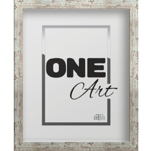 FramesFactory Cadre Photo Hekla 24x30 cm Blanc Vieilli