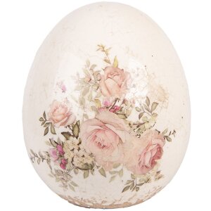 Œuf décoratif Roses Clayre & Eef 14x16...
