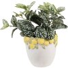 Pot à Fleurs Clayre & Eef Décor Citron 20x19 cm Pierre Méditerranéenne