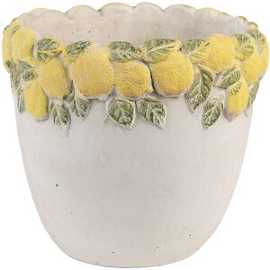 Clayre & Eef Pot de fleur Relief Citron 16x15cm...