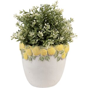 Clayre & Eef Pot de fleur Relief Citron 16x15cm...