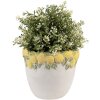 Clayre & Eef Pot de fleur Relief Citron 16x15cm Pierre Jaune Vert