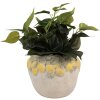 Pot de fleurs Clayre & Eef Décor Citron Beige Ø 22x19 cm