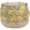Clayre & Eef Pot de fleur motif citron Ø19x15 cm pierre méditerranéenne