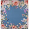 Clayre & Eef FFA01BL Nappe 100x100 cm Bleu Floral