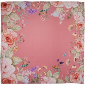 Clayre & Eef FFA01P Nappe Rose Florale 100x100 cm Coton