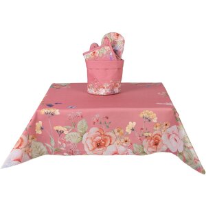 Clayre & Eef FFA01P Nappe Rose Florale 100x100 cm Coton