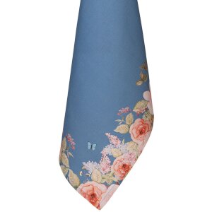 Clayre & Eef FFA42BL Serviette de cuisine bleue 50x70 cm motif floral