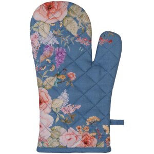 Manique de Four Clayre & Eef Floral Bleu 18x30 cm