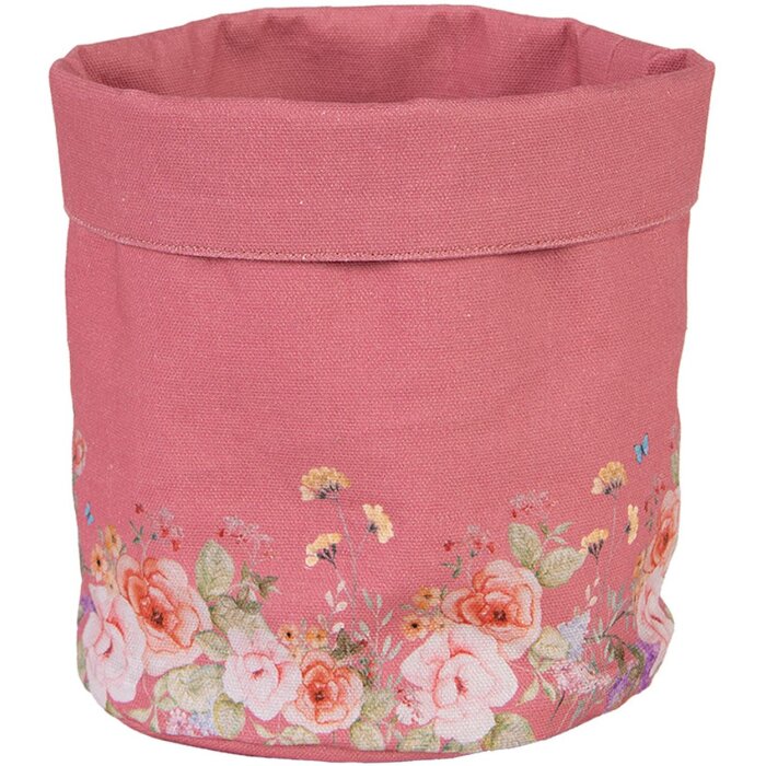 Corbeille à Pain Clayre & Eef Ø15x16cm Floral Romantique Rose
