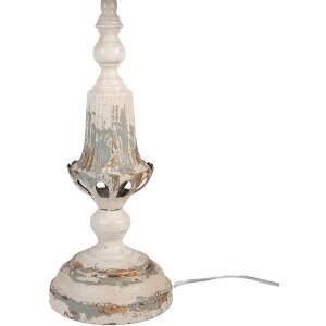 Lampe de table vintage Clayre & Eef Ø36x70cm Beige Gris Or – E27 60W